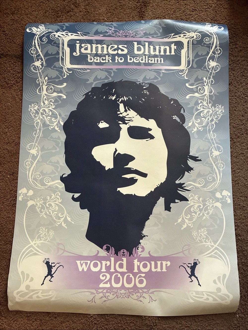 Back to Bedlam World Tour 2006 Poster James Blunt original Y2K